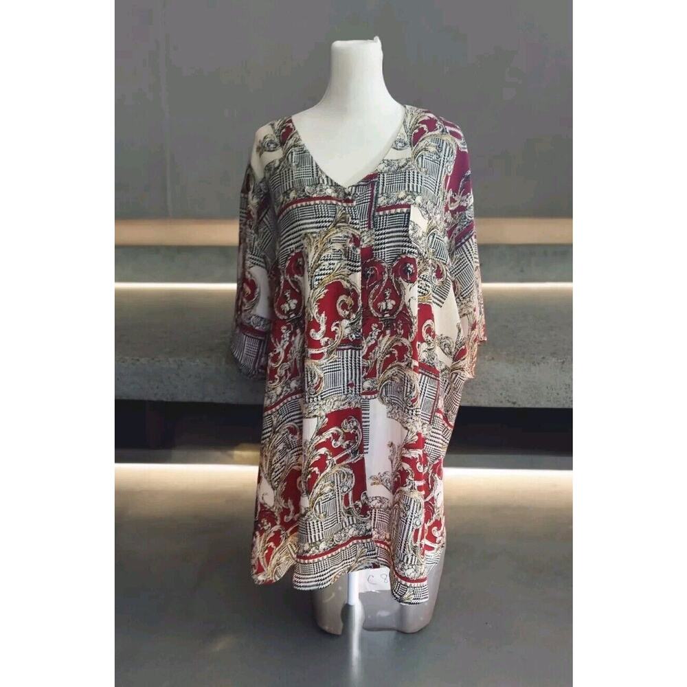 Vintage Christie & Jill Shirt Size 3XL Woman Short Sleeve Button Down Unique